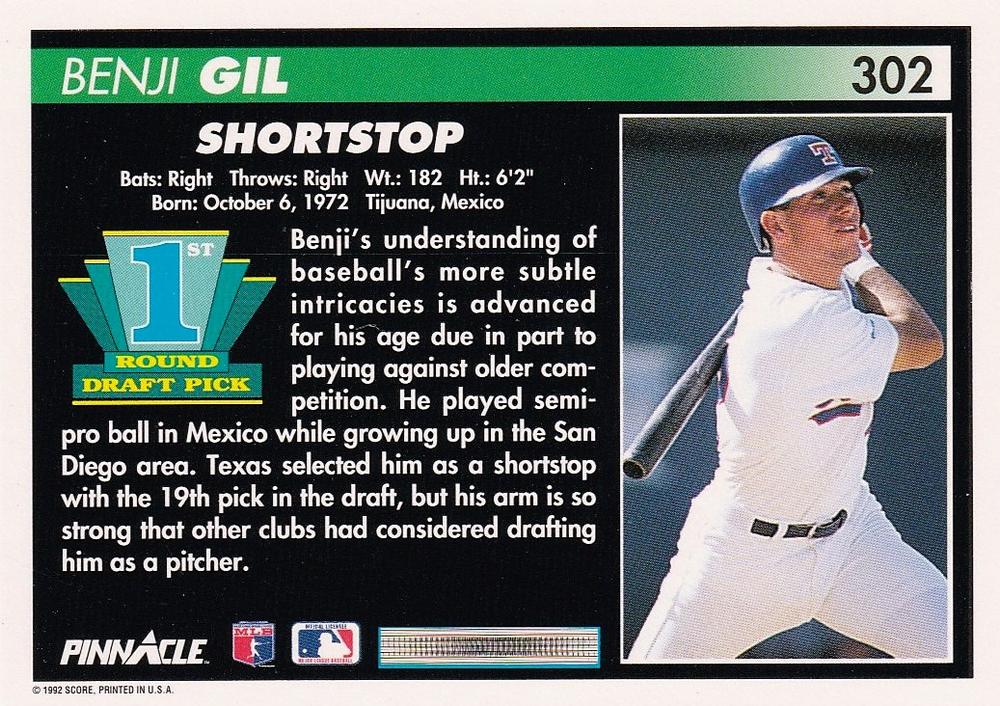 Benji Gil  baseball card collectible - Main Image 2
