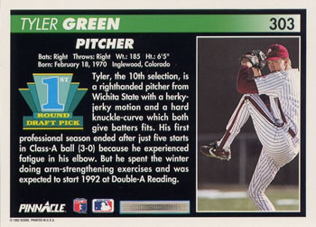 Tyler Green  baseball card collectible - Main Image 2