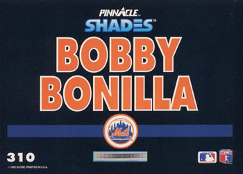 Bobby Bonilla  baseball card collectible - Main Image 2