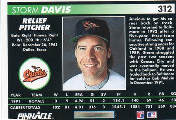 Storm Davis  baseball card collectible - Main Image 2