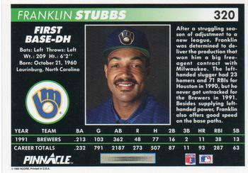 Franklin Stubbs  baseball card collectible - Main Image 2