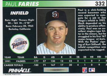 Paul Faries  baseball card collectible - Main Image 2