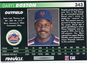 Daryl Boston  baseball card collectible - Main Image 2