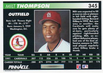 Milt Thompson  baseball card collectible - Main Image 2