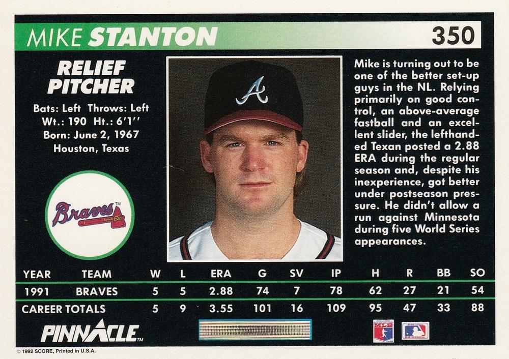 Mike Stanton  baseball card collectible - Main Image 2