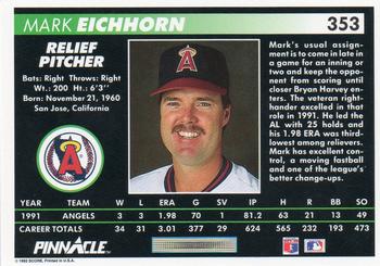 Mark Eichhorn  baseball card collectible - Main Image 2