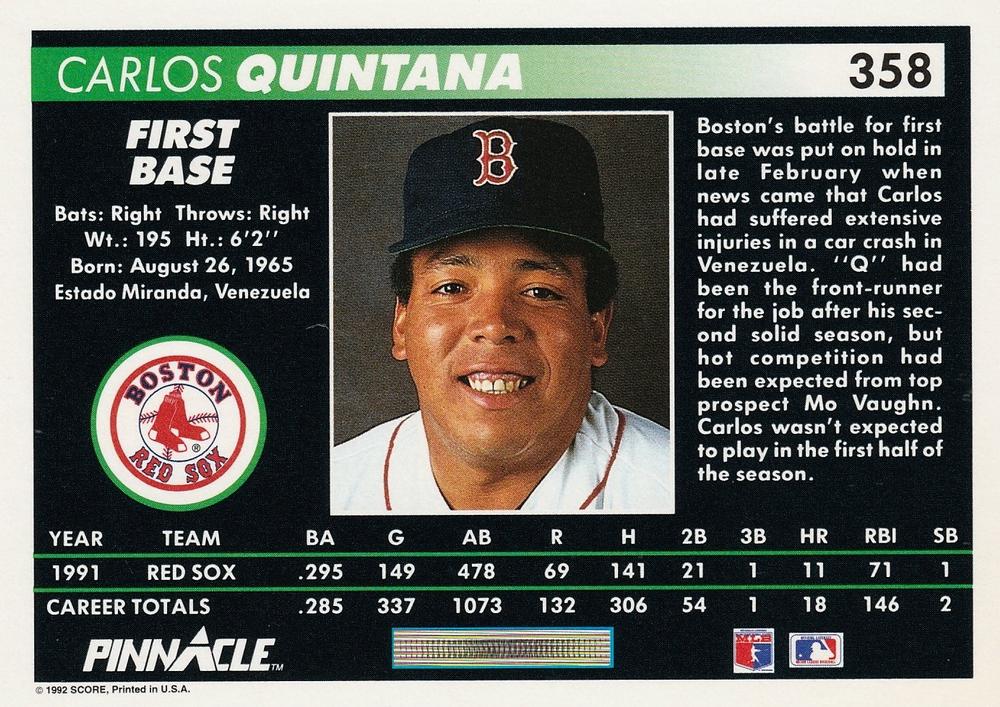 Carlos Quintana  baseball card collectible - Main Image 2