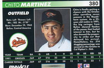 Chito Martinez  baseball card collectible - Main Image 2