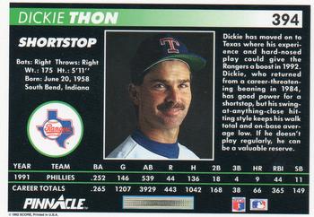Dickie Thon  baseball card collectible - Main Image 2