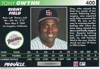 Tony Gwynn  baseball card collectible - Main Image 2