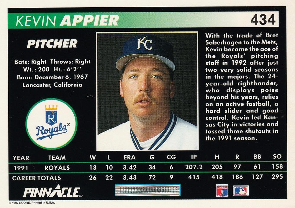 Kevin Appier  baseball card collectible - Main Image 2