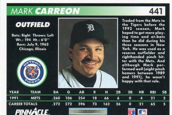 Mark Carreon  baseball card collectible - Main Image 2