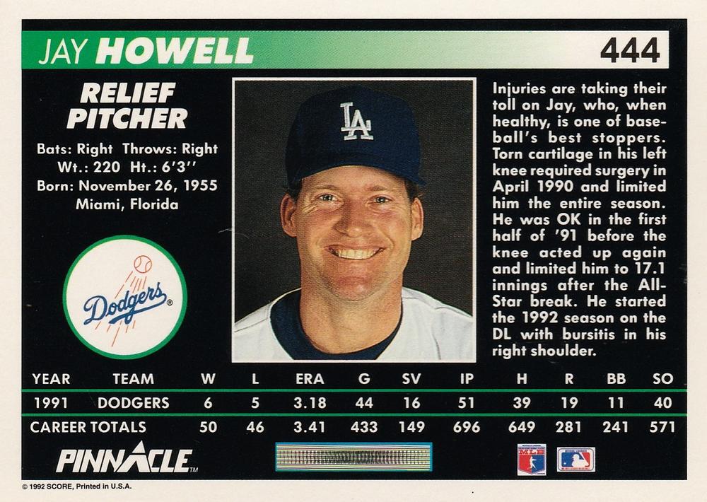 Jay Howell  baseball card collectible - Main Image 2
