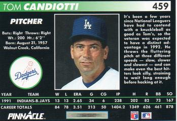 Tom Candiotti  baseball card collectible - Main Image 2