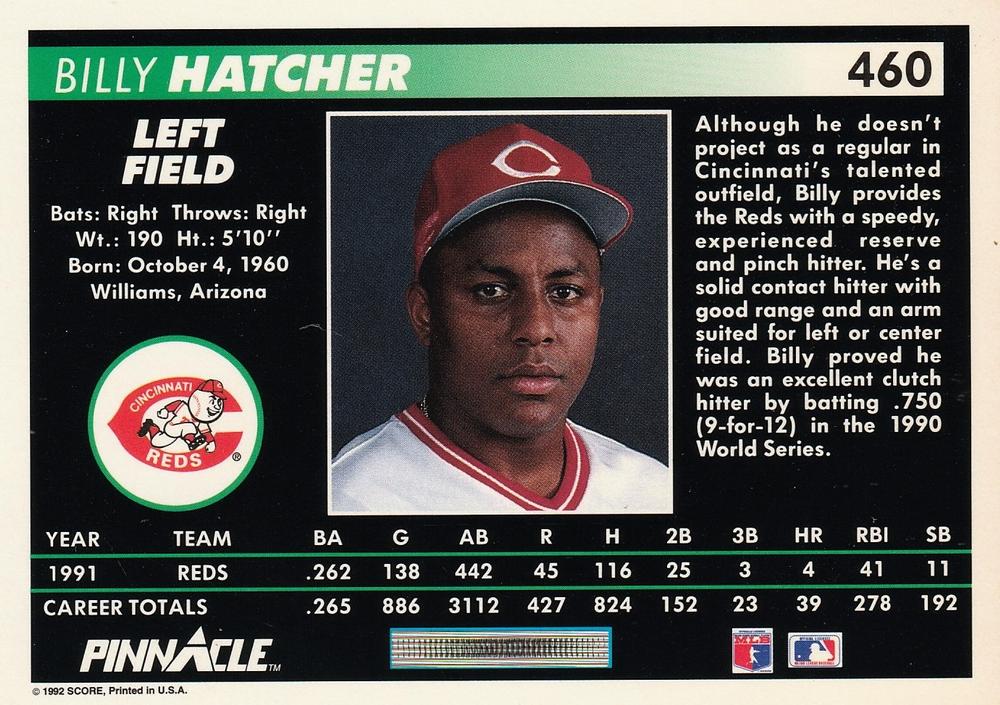 Billy Hatcher  baseball card collectible - Main Image 2