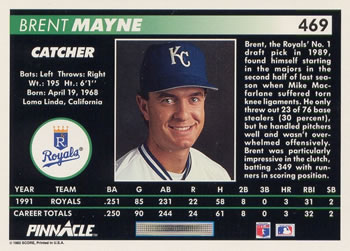 Brent Mayne  baseball card collectible - Main Image 2