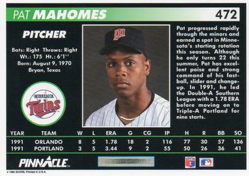 Pat Mahomes  baseball card collectible - Main Image 2