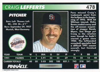 Craig Lefferts  baseball card collectible - Main Image 2