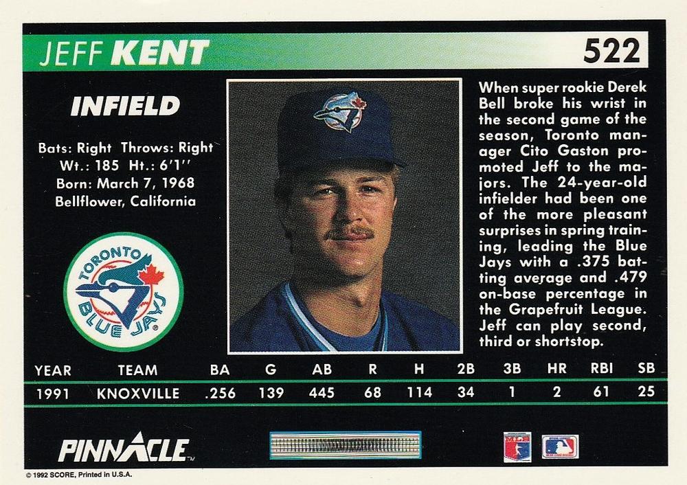 Jeff Kent  baseball card collectible - Main Image 2