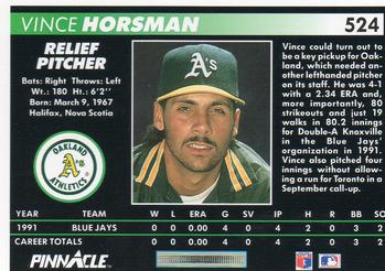 Vince Horsman  baseball card collectible - Main Image 2