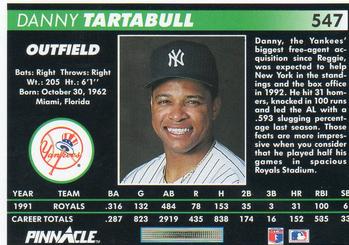 Danny Tartabull  baseball card collectible - Main Image 2