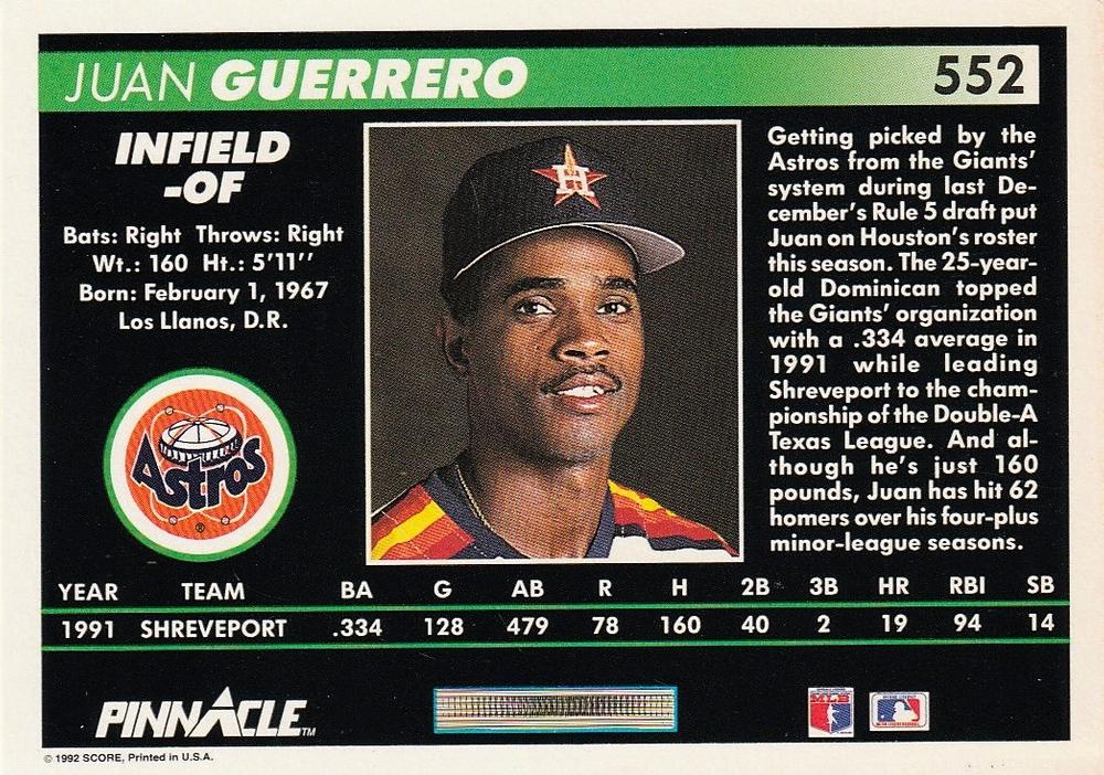 Juan Guerrero  baseball card collectible - Main Image 2