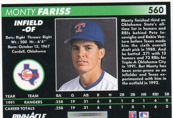 Monty Fariss  baseball card collectible - Main Image 2