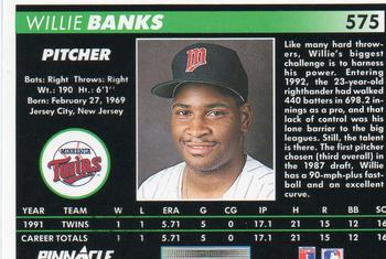 Willie Banks  baseball card collectible - Main Image 2