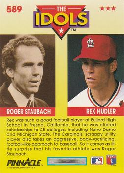 Rex Hudler / Roger Staubach  baseball card collectible - Main Image 2