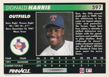 Donald Harris  baseball card collectible - Main Image 2