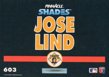 Jose Lind  baseball card collectible - Main Image 2
