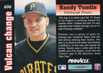Randy Tomlin  baseball card collectible - Main Image 2