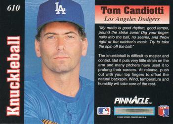 Tom Candiotti  baseball card collectible - Main Image 2