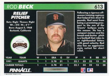 Rod Beck  baseball card collectible - Main Image 2