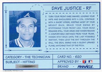 Dave Justice  baseball card collectible - Main Image 2