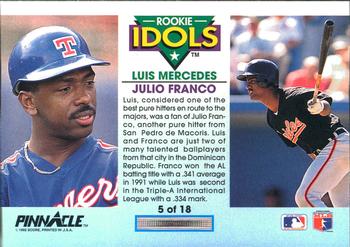 Luis Mercedes / Julio Franco  baseball card collectible - Main Image 2