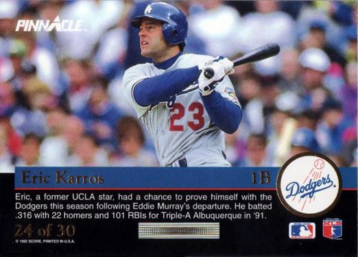 Eric Karros  baseball card collectible - Main Image 2