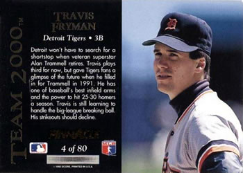 Travis Fryman  baseball card collectible - Main Image 2