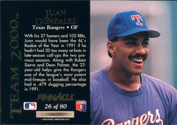 Juan Gonzalez  baseball card collectible - Main Image 2