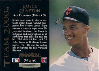 Royce Clayton  baseball card collectible - Main Image 2