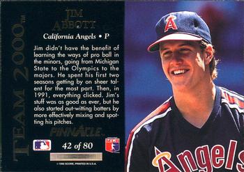 Jim Abbott  baseball card collectible - Main Image 2