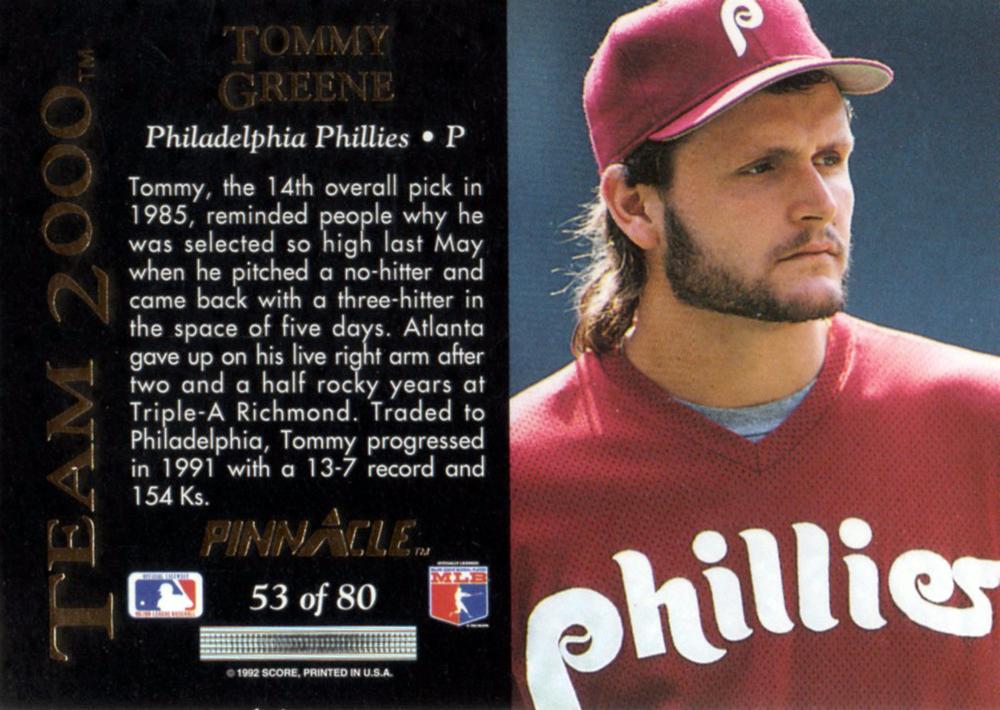 Tommy Greene  baseball card collectible - Main Image 2