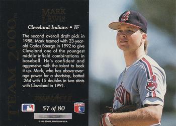 Mark Lewis  baseball card collectible - Main Image 2