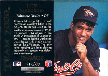 Luis Mercedes  baseball card collectible - Main Image 2