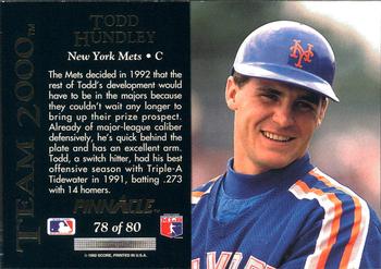 Todd Hundley  baseball card collectible - Main Image 2
