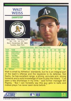 Walt Weiss  baseball card collectible - Main Image 2