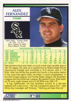 Alex Fernandez  baseball card collectible - Main Image 2