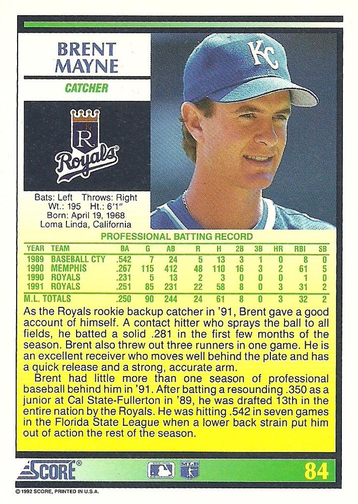 Brent Mayne  baseball card collectible - Main Image 2