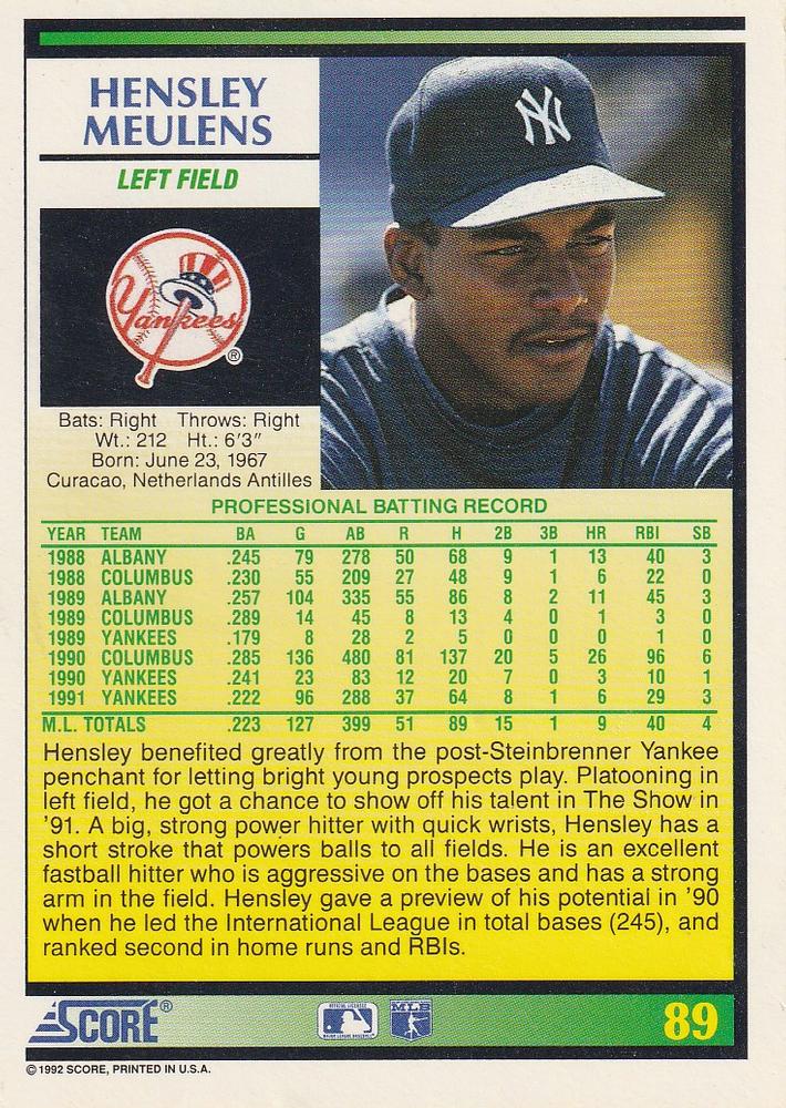 Hensley Meulens  baseball card collectible - Main Image 2