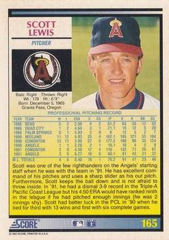 Scott Lewis  baseball card collectible - Main Image 2